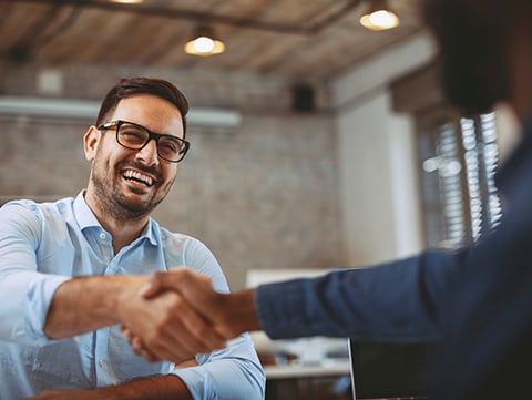 Man shaking hands